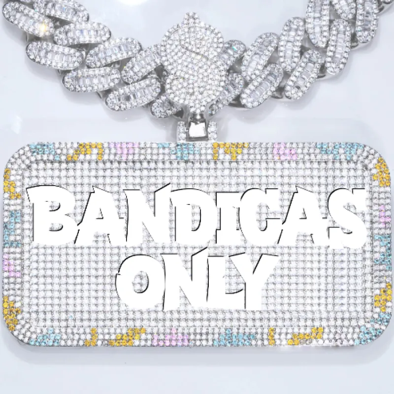 CUSTOM LETTER NECKLACE 3D COLORFUL SQUARE sold by The GUU Shop