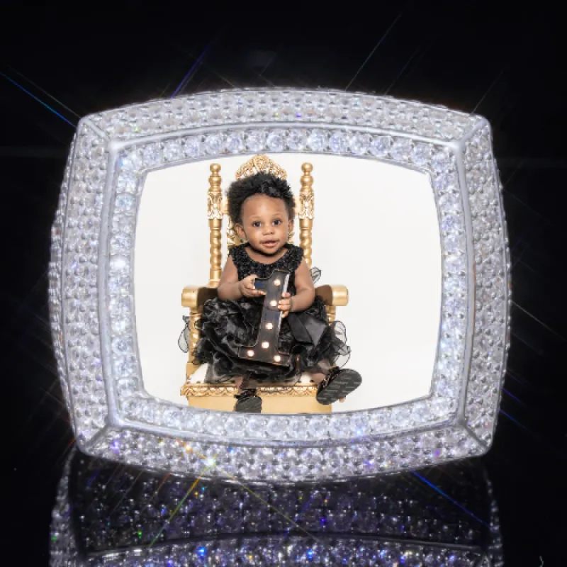 3D CUSTOM PICTURE ICED RING sold by The GUU Shop