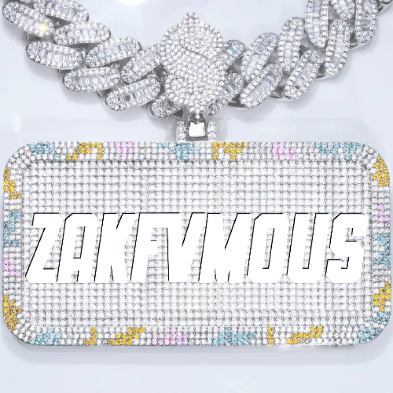 CUSTOM LETTER NECKLACE 3D COLORFUL SQUARE sold by The GUU Shop