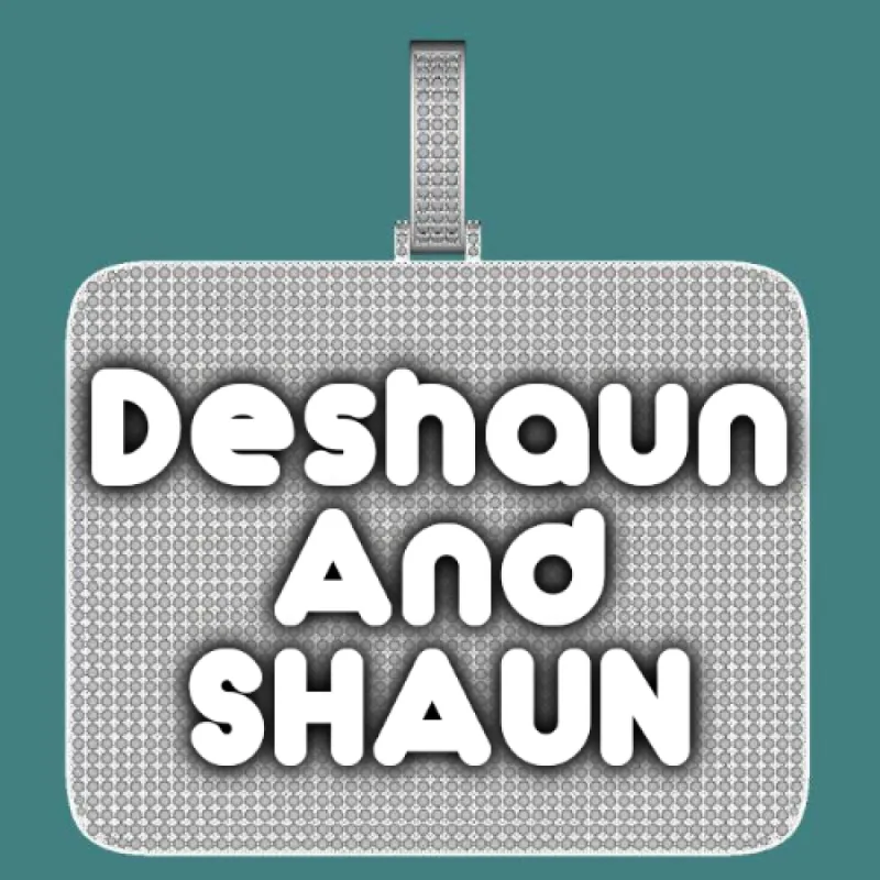 CUSTOM LETTER NECKLACE 3D BIG SQUARE sold by The GUU Shop