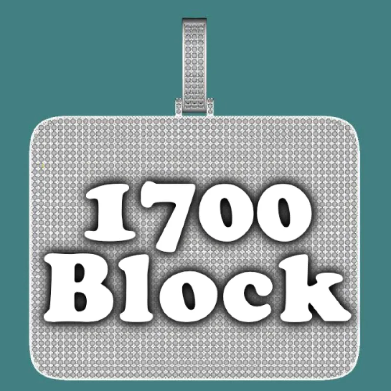 CUSTOM LETTER NECKLACE 3D BIG SQUARE sold by The GUU Shop