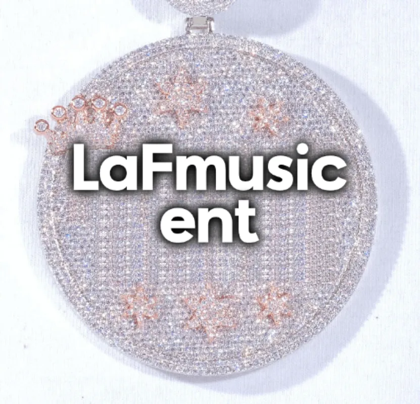 CUSTOM LETTER NECKLACE 3D BIG CROWN DISC sold by The GUU Shop