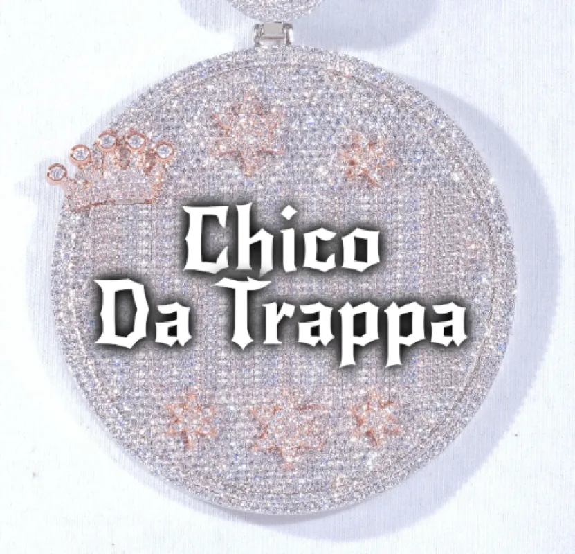 CUSTOM LETTER NECKLACE 3D BIG CROWN DISC made by The GUU Shop