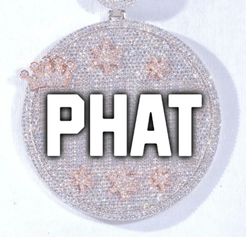 CUSTOM LETTER NECKLACE 3D BIG CROWN DISC made by The GUU Shop