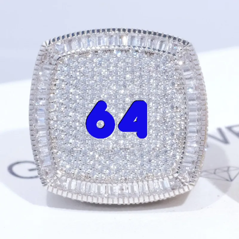 CUSTOM LETTER 3D ICED RING sold by The GUU Shop