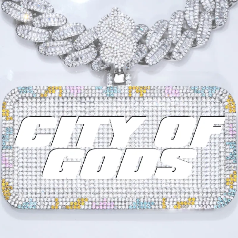 CUSTOM LETTER NECKLACE 3D COLORFUL SQUARE sold by The GUU Shop