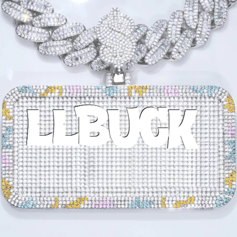 CUSTOM LETTER NECKLACE 3D COLORFUL SQUARE sold by The GUU Shop