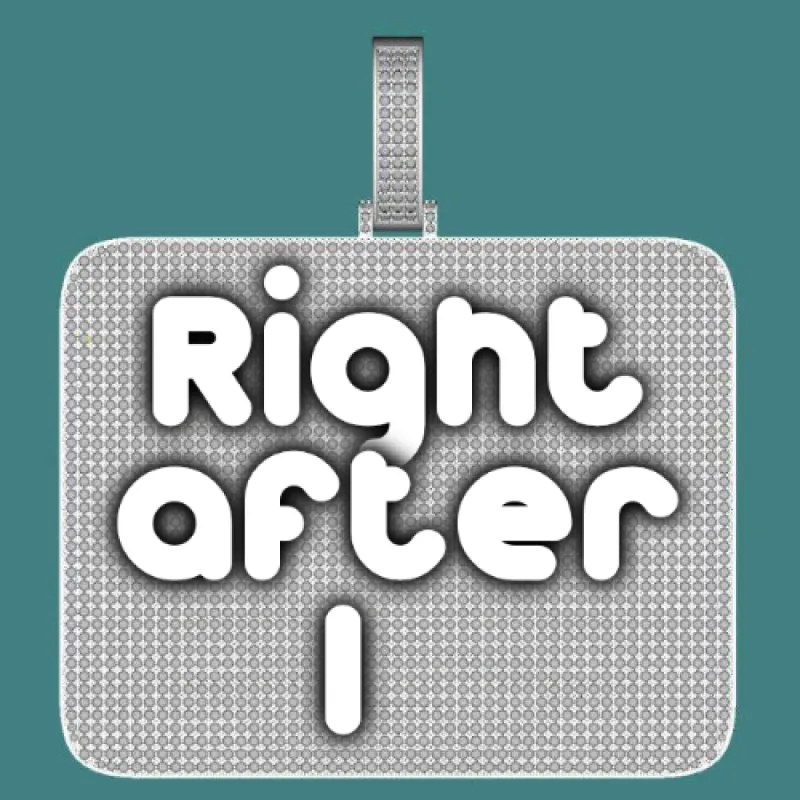 CUSTOM LETTER NECKLACE 3D BIG SQUARE sold by The GUU Shop