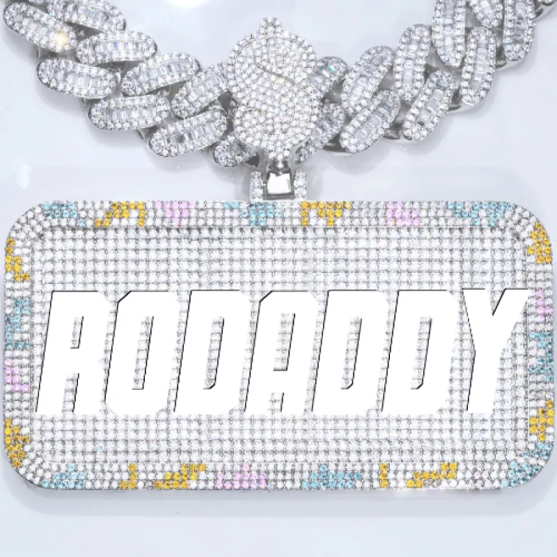 CUSTOM LETTER NECKLACE 3D COLORFUL SQUARE sold by The GUU Shop