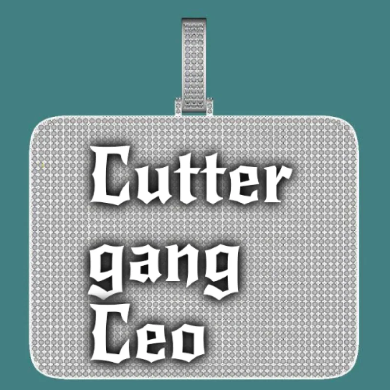 CUSTOM LETTER NECKLACE 3D BIG SQUARE sold by The GUU Shop