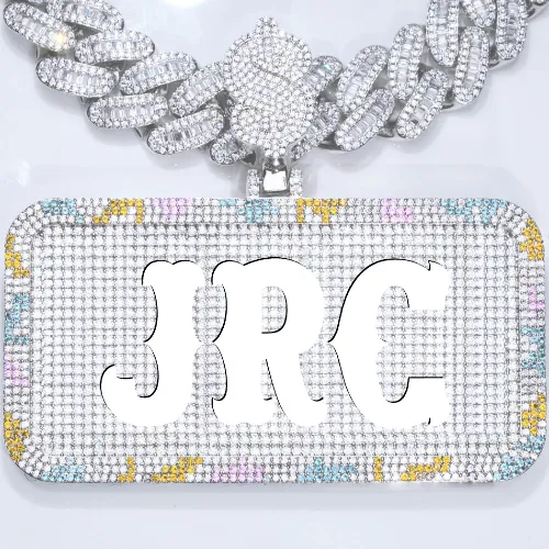 CUSTOM LETTER NECKLACE 3D COLORFUL SQUARE sold by The GUU Shop