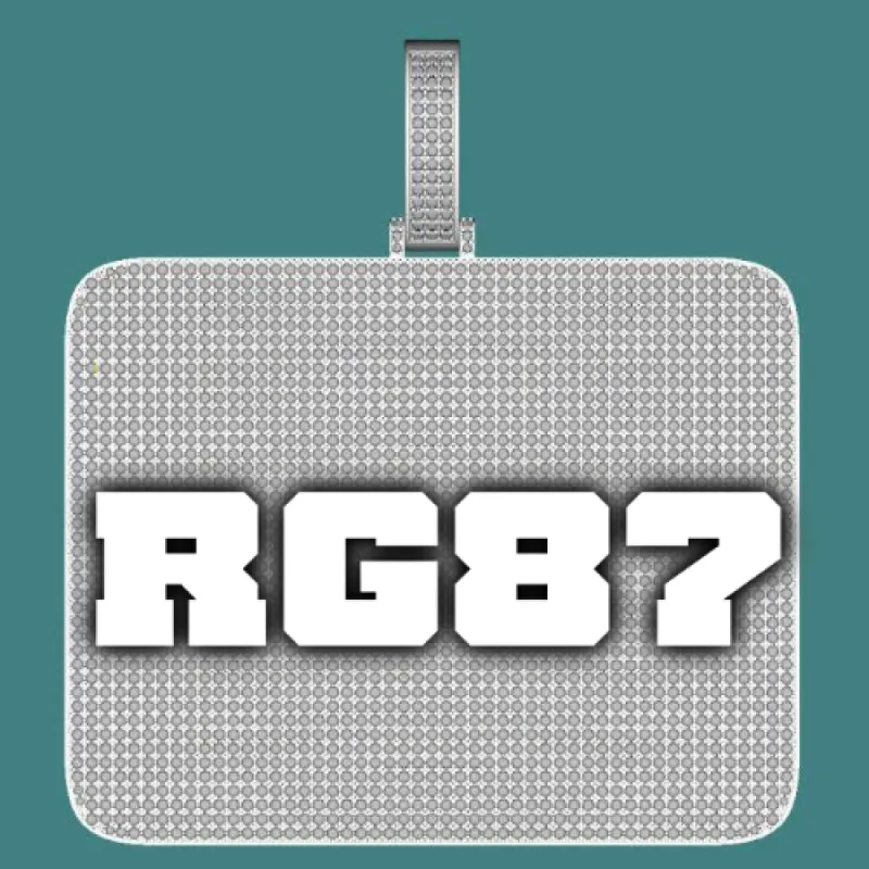 CUSTOM LETTER NECKLACE 3D BIG SQUARE sold by The GUU Shop