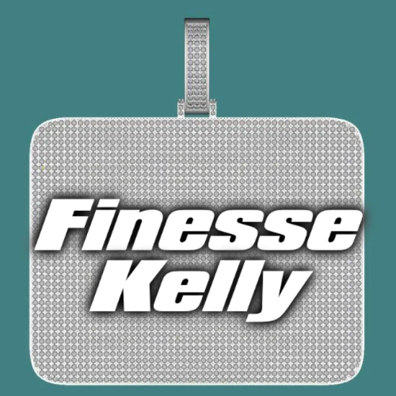 CUSTOM LETTER NECKLACE 3D BIG SQUARE sold by The GUU Shop