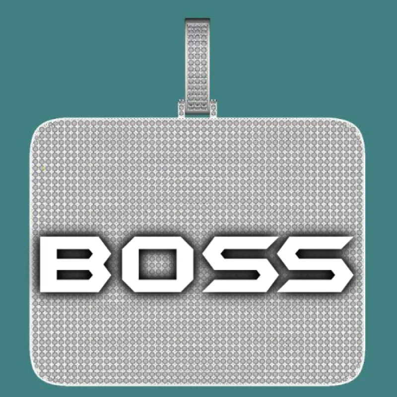 CUSTOM LETTER NECKLACE 3D BIG SQUARE sold by The GUU Shop