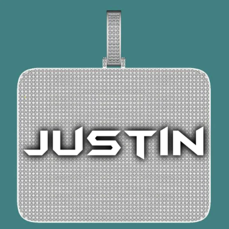 CUSTOM LETTER NECKLACE 3D BIG SQUARE sold by The GUU Shop