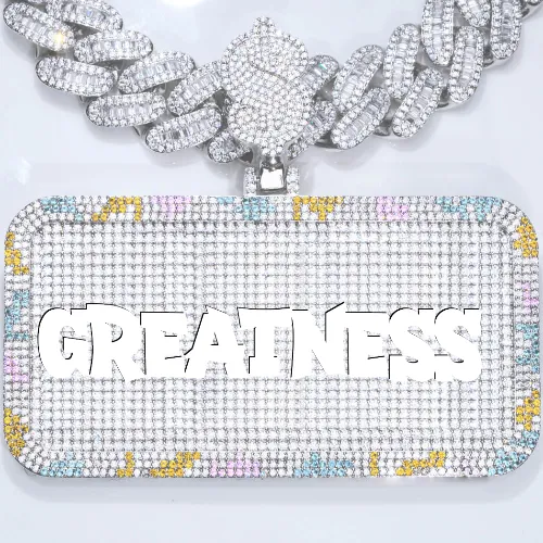 CUSTOM LETTER NECKLACE 3D COLORFUL SQUARE sold by The GUU Shop