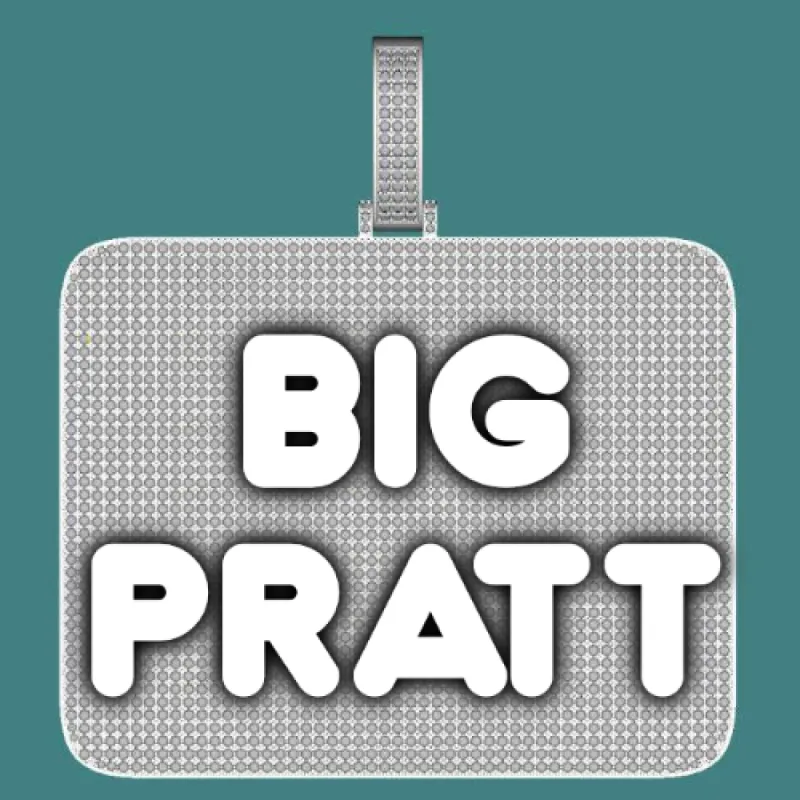 CUSTOM LETTER NECKLACE 3D BIG SQUARE sold by The GUU Shop