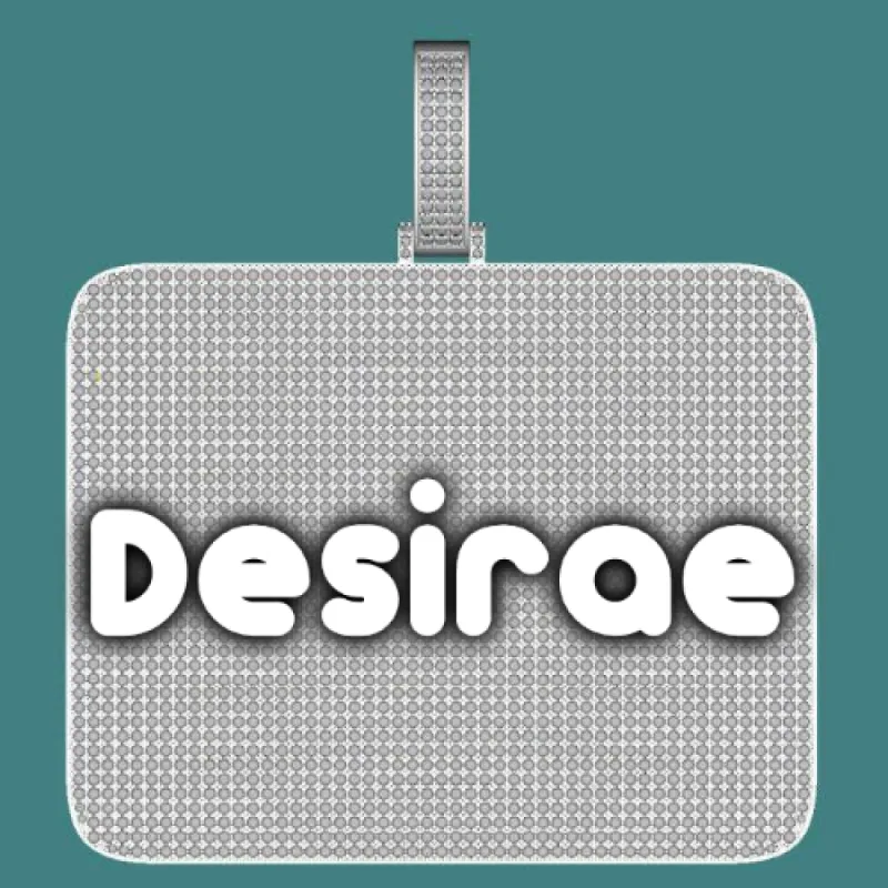 CUSTOM LETTER NECKLACE 3D BIG SQUARE sold by The GUU Shop