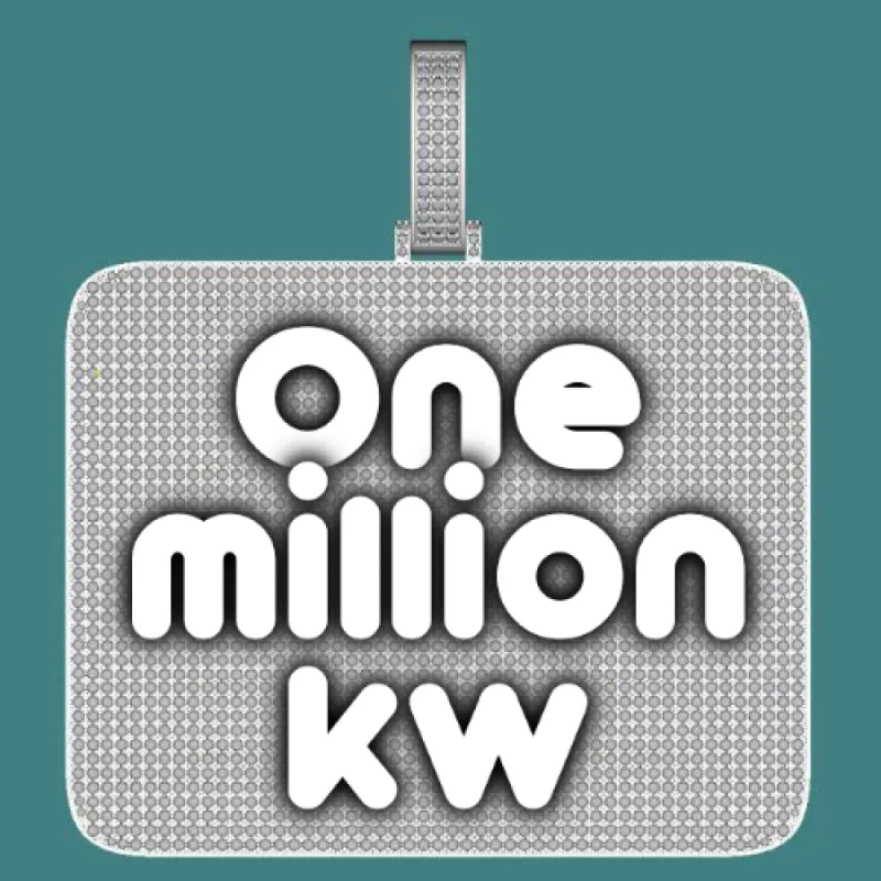 CUSTOM LETTER NECKLACE 3D BIG SQUARE sold by The GUU Shop