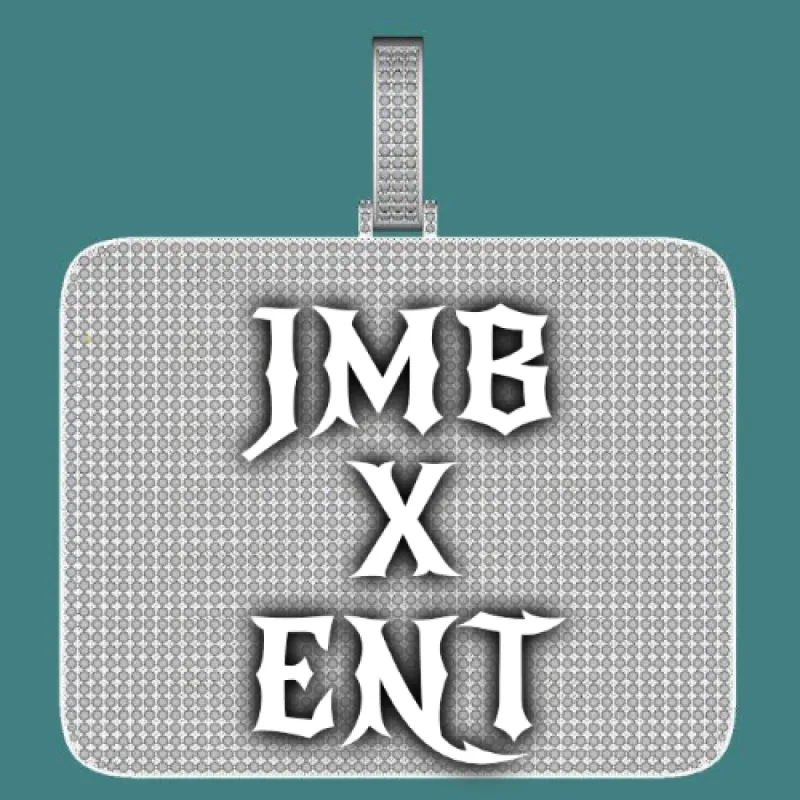 CUSTOM LETTER NECKLACE 3D BIG SQUARE sold by The GUU Shop
