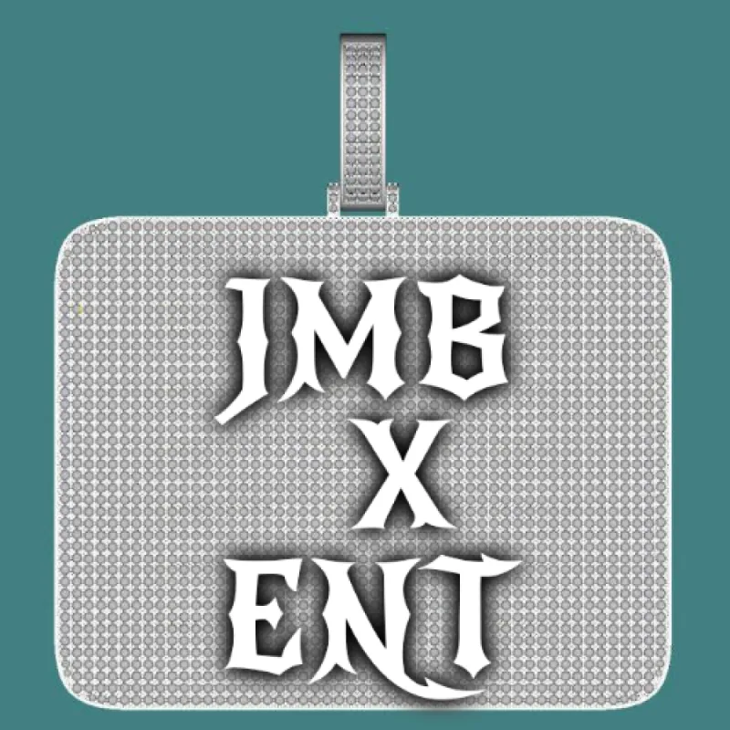 CUSTOM LETTER NECKLACE 3D BIG SQUARE sold by The GUU Shop