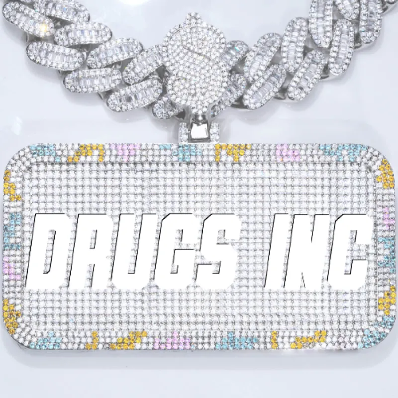 CUSTOM LETTER NECKLACE 3D COLORFUL SQUARE sold by The GUU Shop