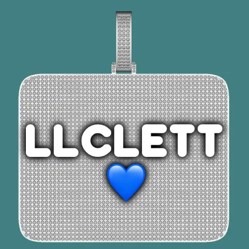 CUSTOM LETTER NECKLACE 3D BIG SQUARE sold by The GUU Shop