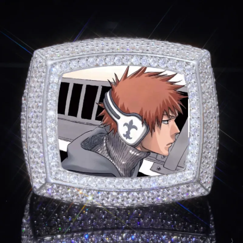 3D CUSTOM PICTURE ICED RING sold by The GUU Shop