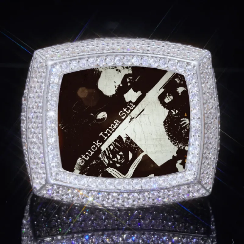 3D CUSTOM PICTURE ICED RING sold by The GUU Shop