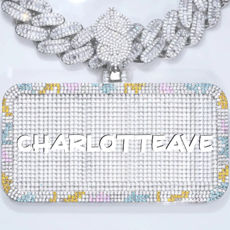 CUSTOM LETTER NECKLACE 3D COLORFUL SQUARE sold by The GUU Shop