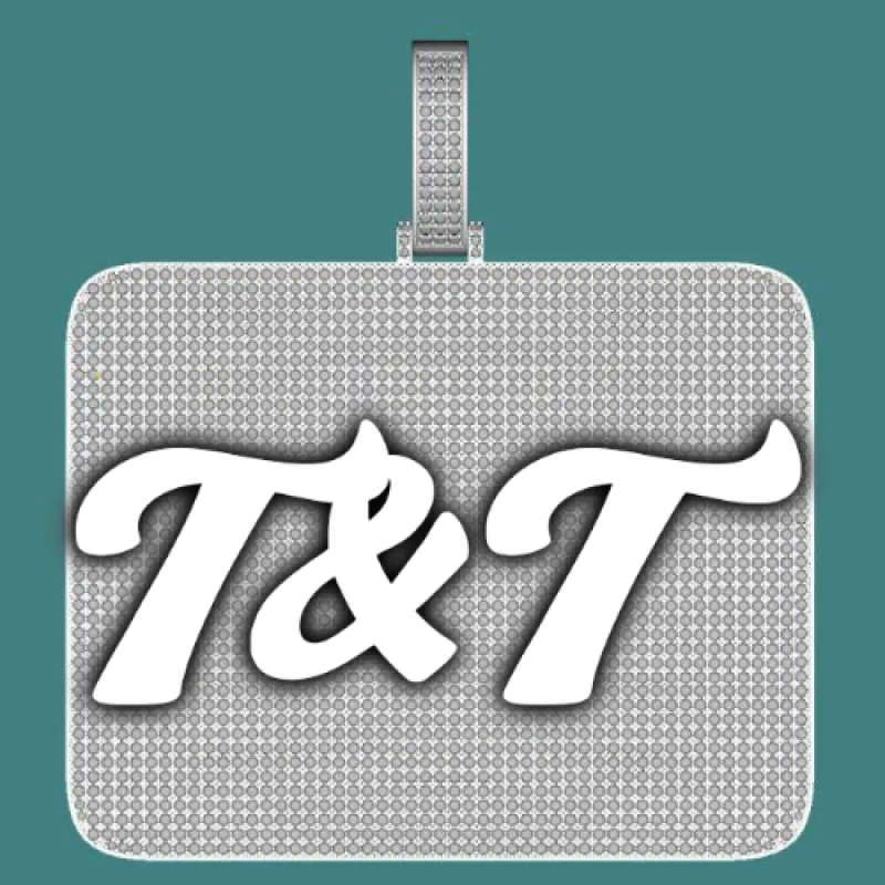 CUSTOM LETTER NECKLACE 3D BIG SQUARE sold by The GUU Shop