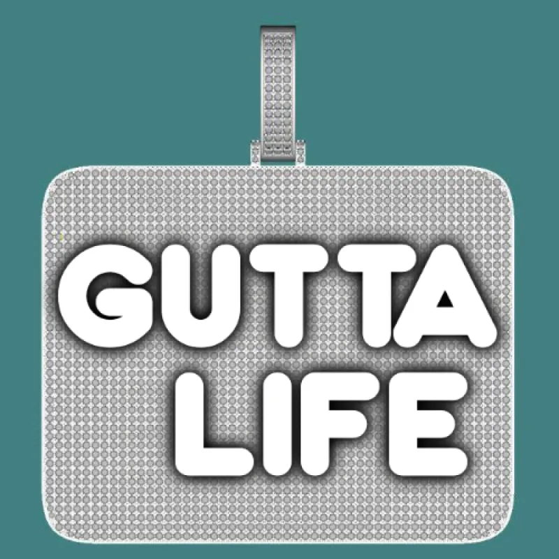 CUSTOM LETTER NECKLACE 3D BIG SQUARE sold by The GUU Shop