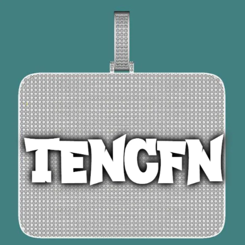 CUSTOM LETTER NECKLACE 3D BIG SQUARE sold by The GUU Shop