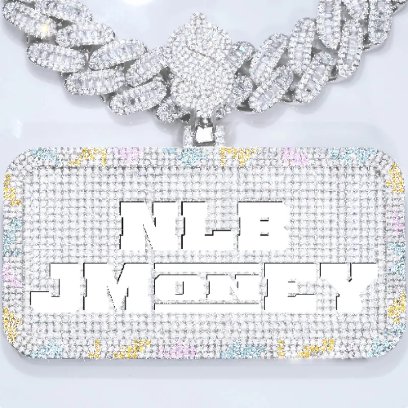 CUSTOM LETTER NECKLACE 3D COLORFUL SQUARE sold by The GUU Shop