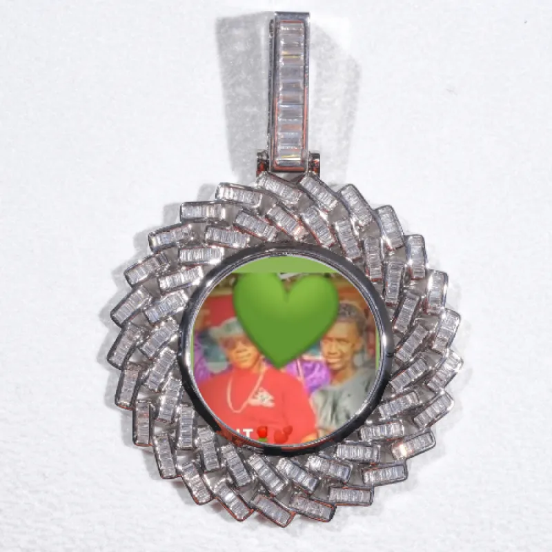 Large 3D Baguette Custom Picture Pendant sold by The GUU Shop