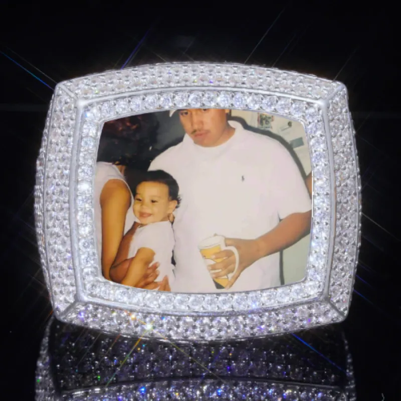 3D CUSTOM PICTURE ICED RING sold by The GUU Shop