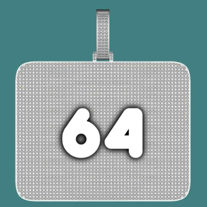 CUSTOM LETTER NECKLACE 3D BIG SQUARE sold by The GUU Shop