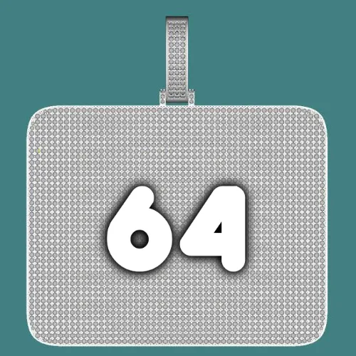 CUSTOM LETTER NECKLACE 3D BIG SQUARE sold by The GUU Shop