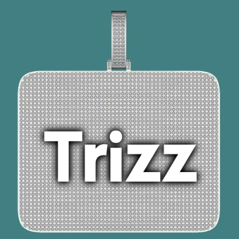 CUSTOM LETTER NECKLACE 3D BIG SQUARE sold by The GUU Shop