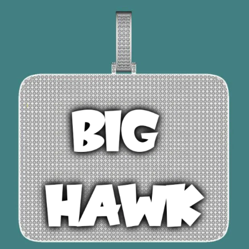 CUSTOM LETTER NECKLACE 3D BIG SQUARE sold by The GUU Shop