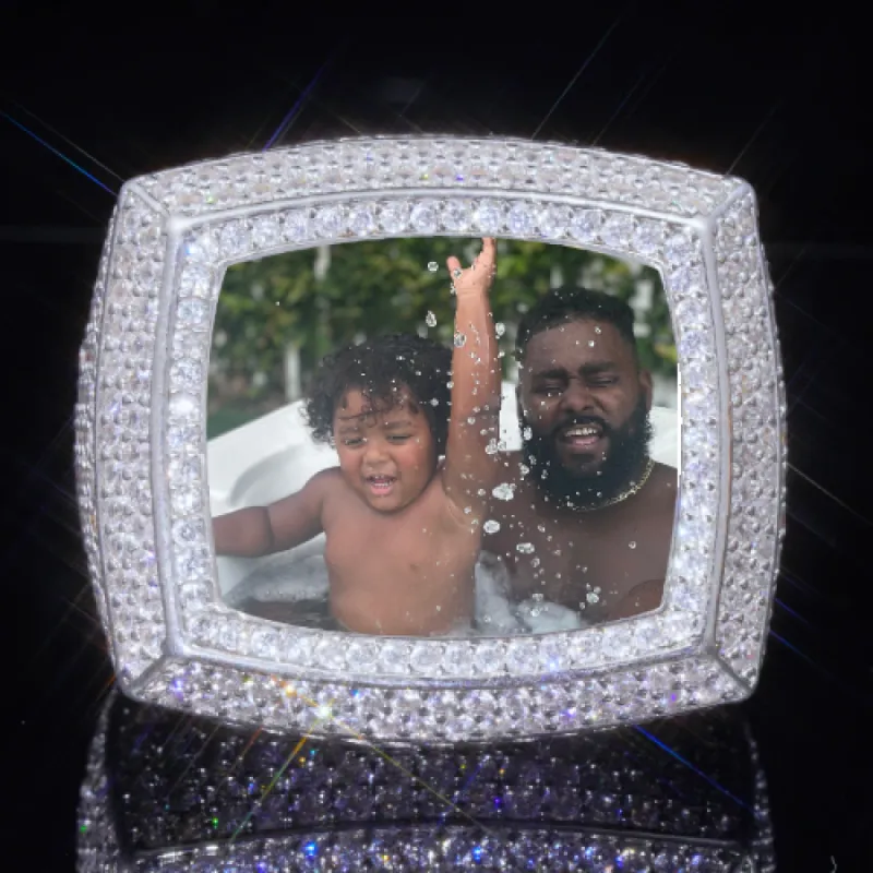 3D CUSTOM PICTURE ICED RING sold by The GUU Shop