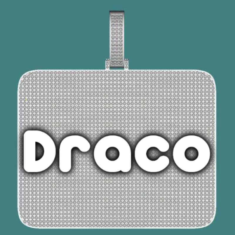 CUSTOM LETTER NECKLACE 3D BIG SQUARE sold by The GUU Shop