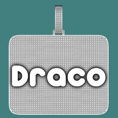 CUSTOM LETTER NECKLACE 3D BIG SQUARE sold by The GUU Shop