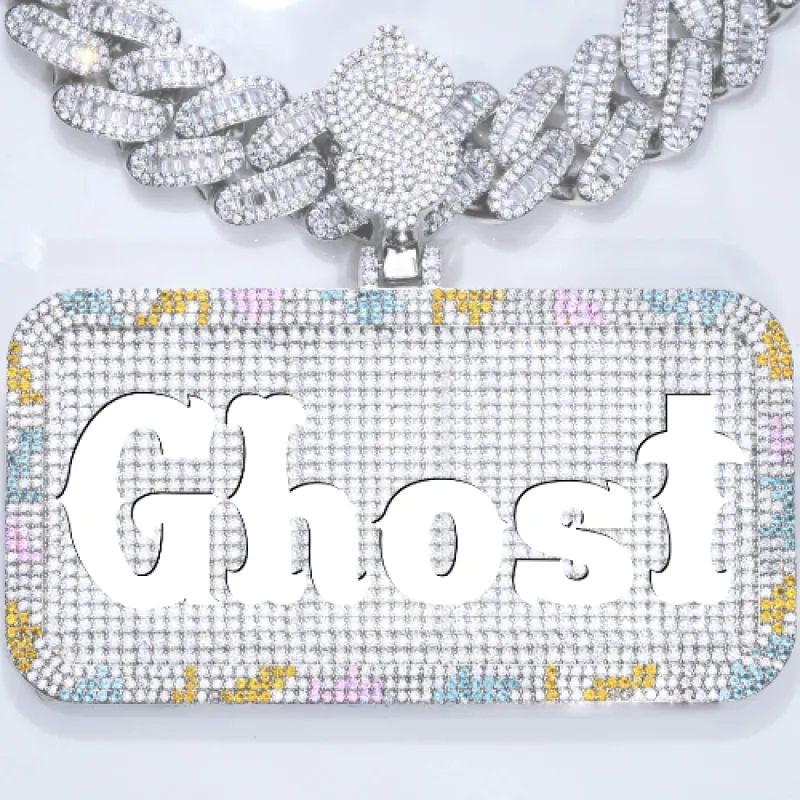 CUSTOM LETTER NECKLACE 3D COLORFUL SQUARE sold by The GUU Shop