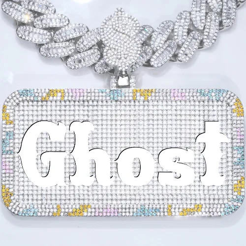 CUSTOM LETTER NECKLACE 3D COLORFUL SQUARE sold by The GUU Shop