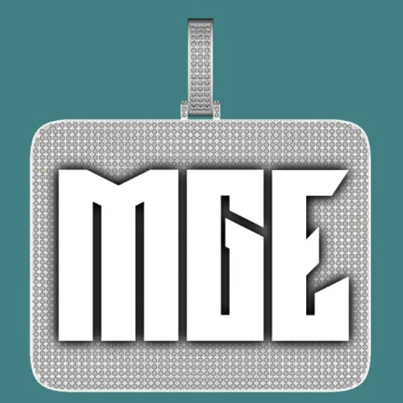 CUSTOM LETTER NECKLACE 3D BIG SQUARE sold by The GUU Shop