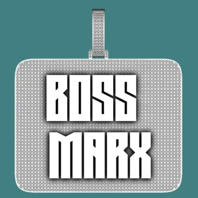 CUSTOM LETTER NECKLACE 3D BIG SQUARE sold by The GUU Shop