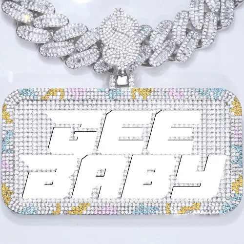 CUSTOM LETTER NECKLACE 3D COLORFUL SQUARE sold by The GUU Shop