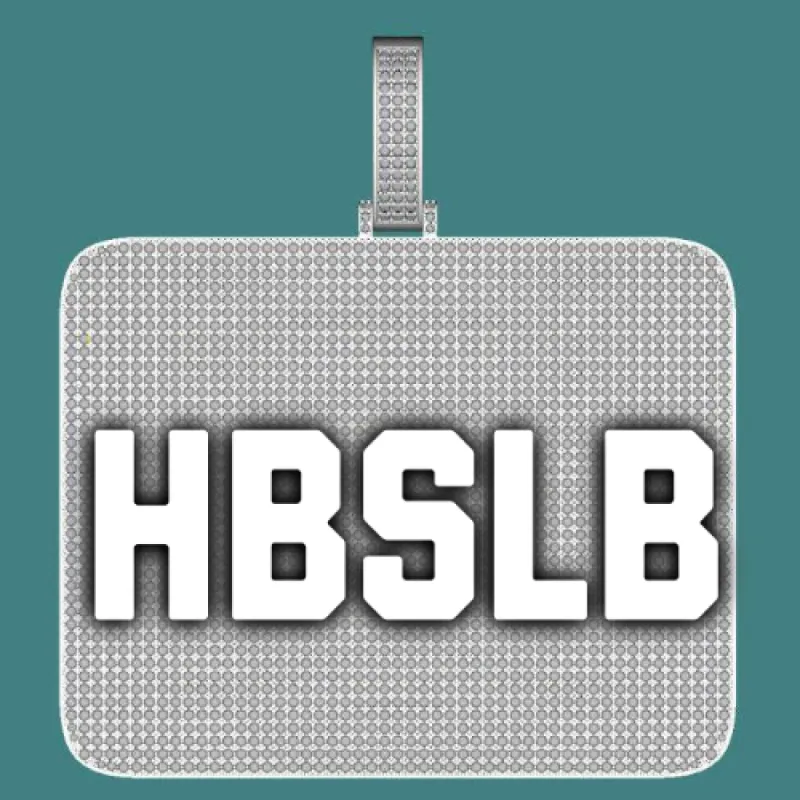 CUSTOM LETTER NECKLACE 3D BIG SQUARE sold by The GUU Shop