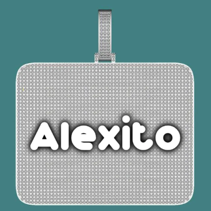 CUSTOM LETTER NECKLACE 3D BIG SQUARE sold by The GUU Shop